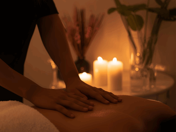 Massage avec de l'huile