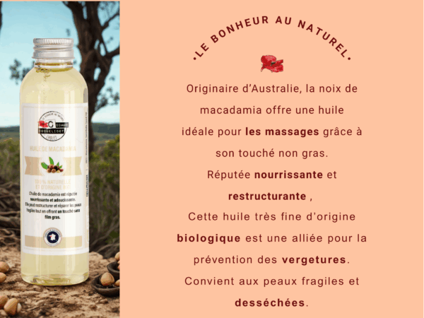 Avantage de l'huile huile de macadamia