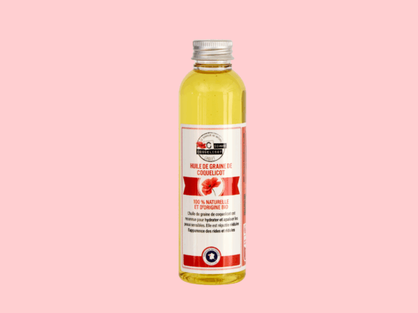 Flacon d'huile de coquelicot