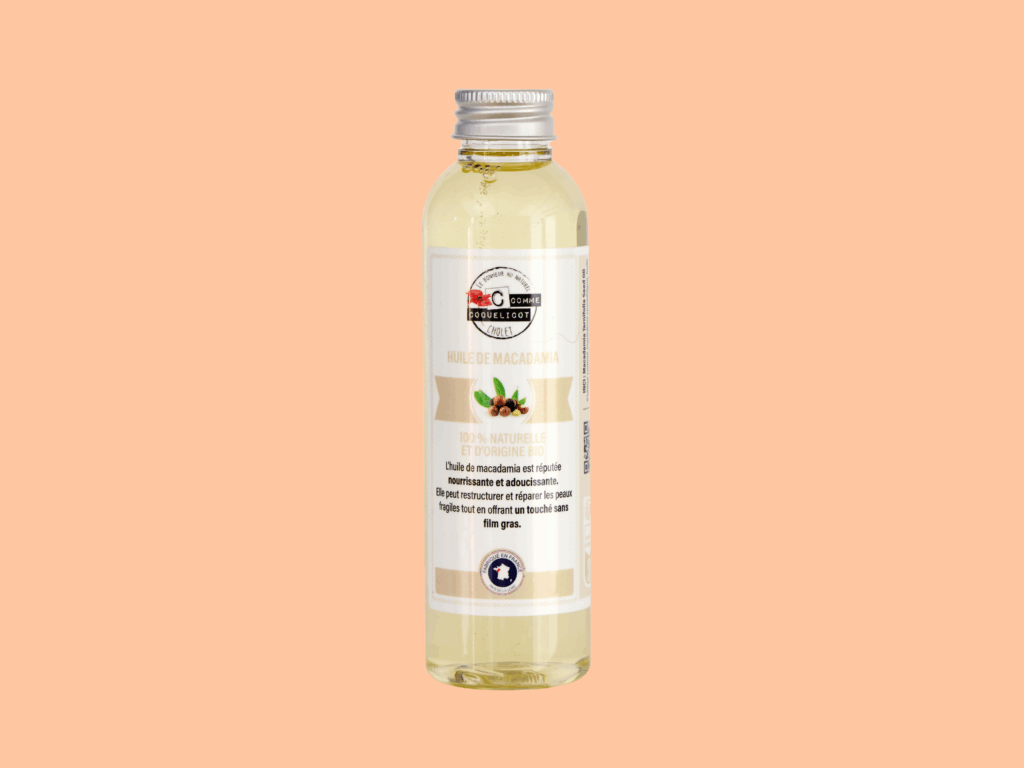Flacon d'huile de macadamia