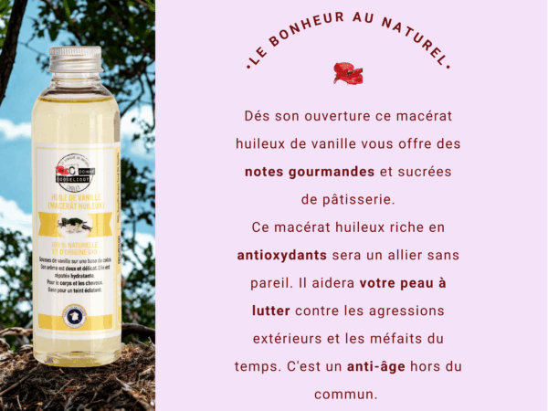 Avantage de l'huile de vanille