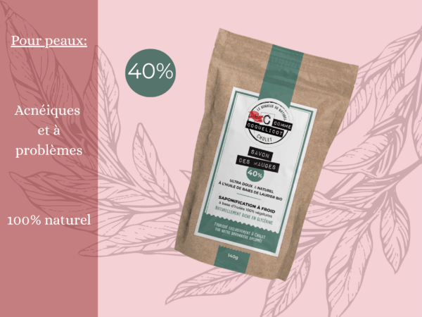 Avantage du savon de baies de laurier 40%